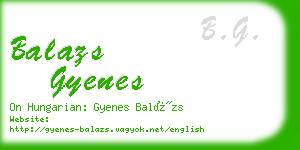 balazs gyenes business card